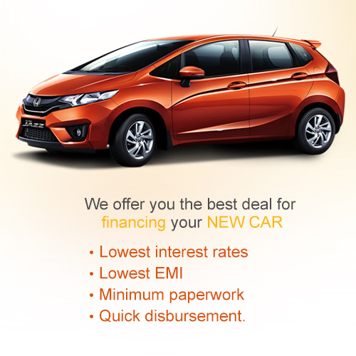 We offer you the best deal for financing your new car. Lowest interest rates, lowest EMI, minimum paperwork and quick disbursement.